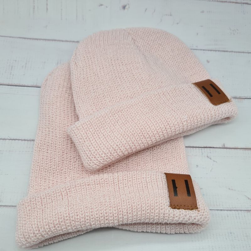 bonnet rose maman et enfant