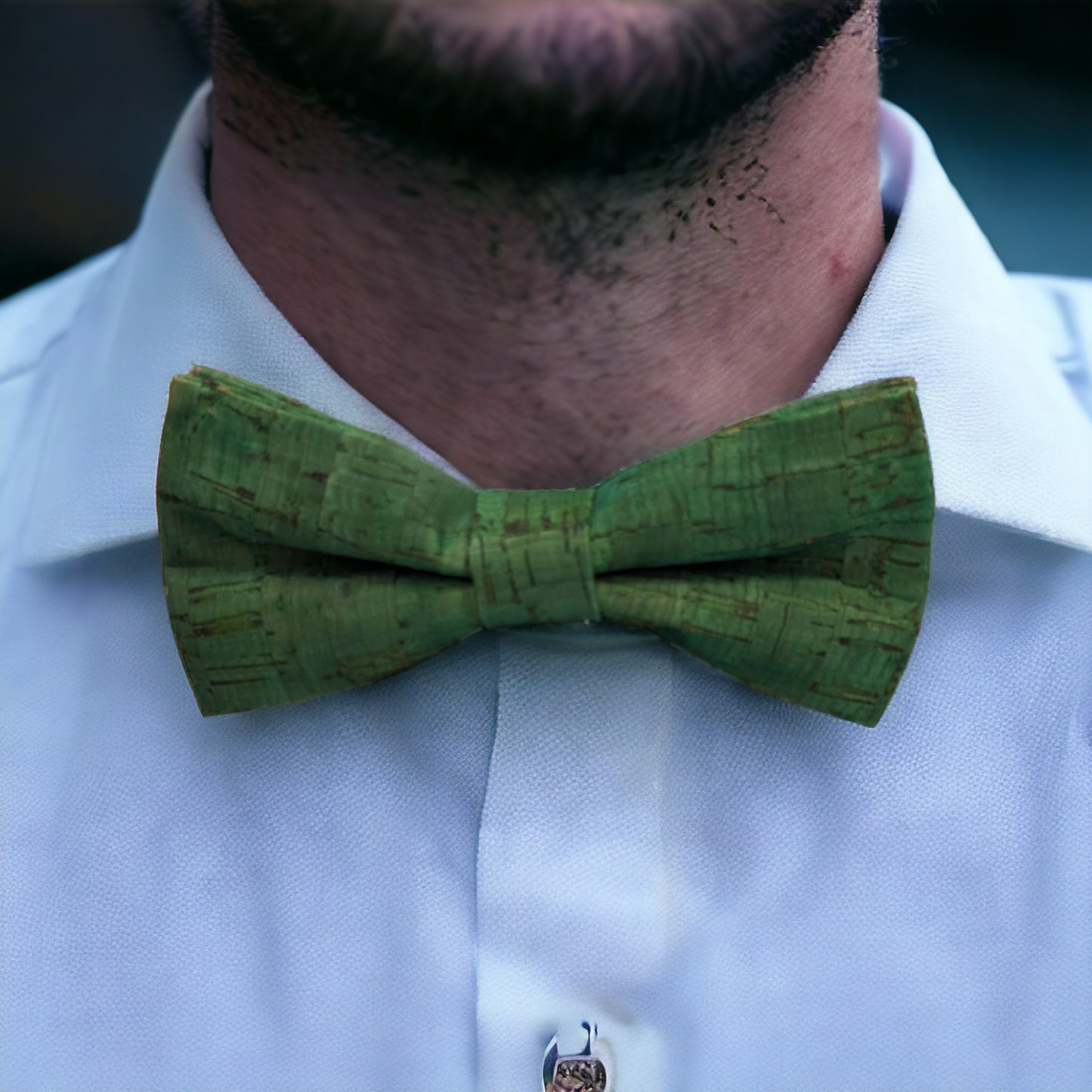 Nœud pour événement liège vert pour adulte et assorti pour la famille