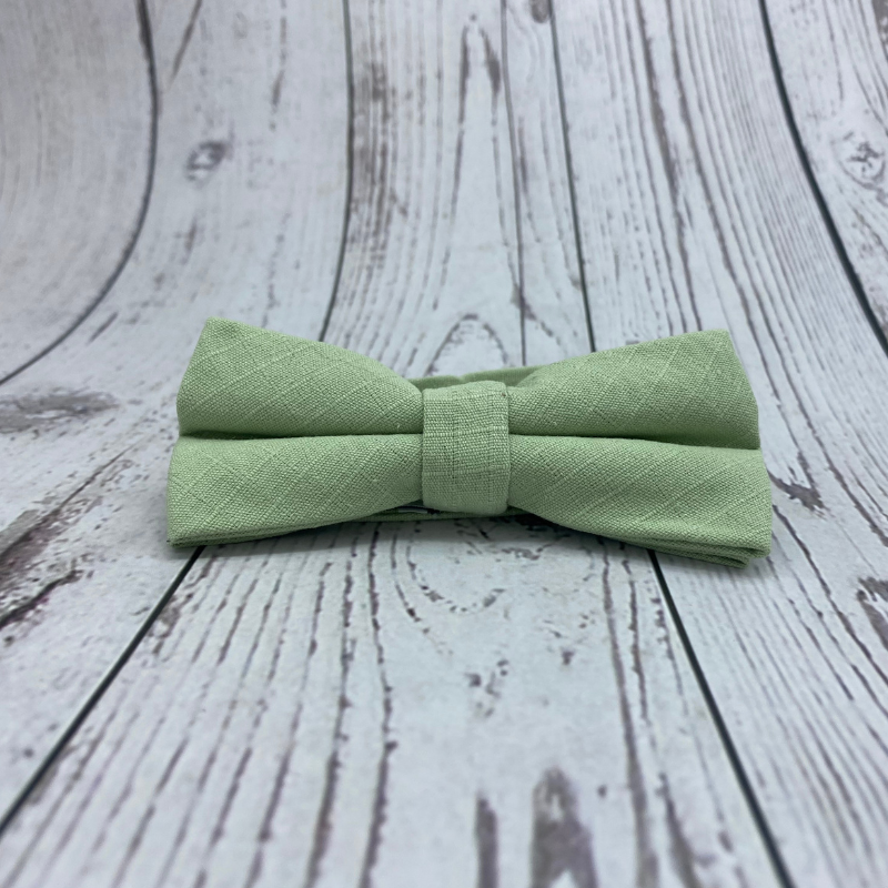 Noeud papillon pour enfant vert tilleul 100% coton