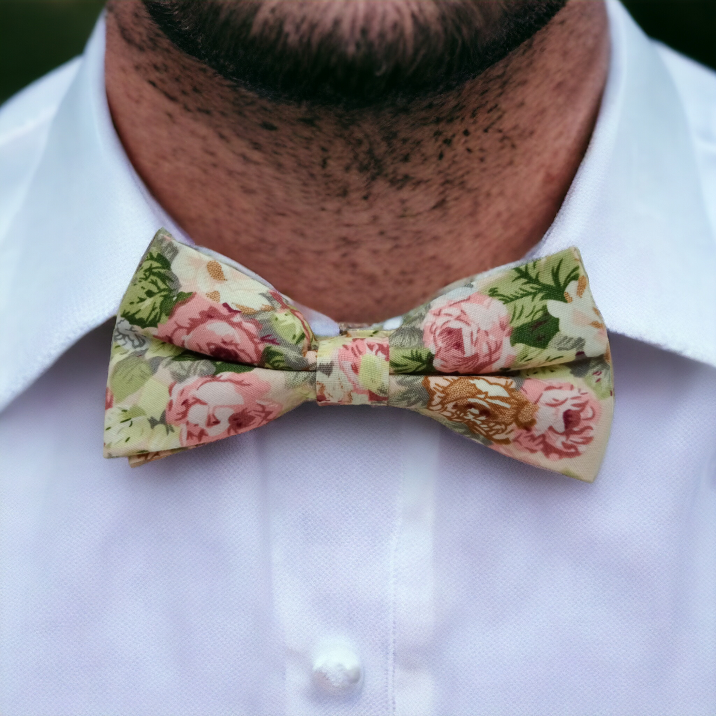 Noeud pap pour homme en liberty fleuris pour papa et fils