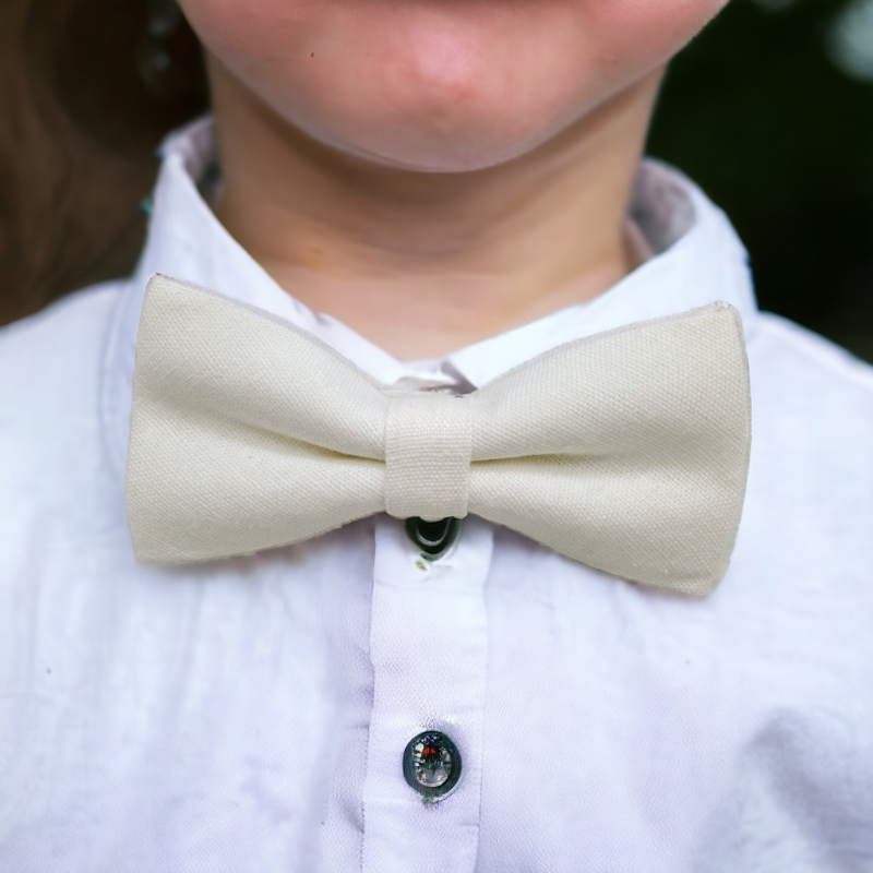 Noeud papillon Pour enfant blanc 100% coton
