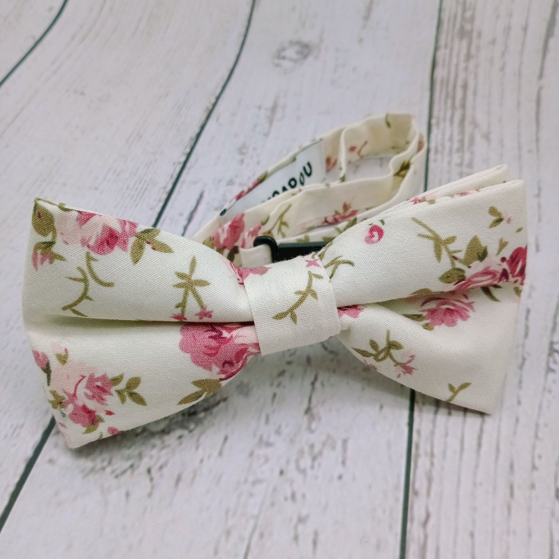 Nœud papillon pour enfant blanc liberty vintage