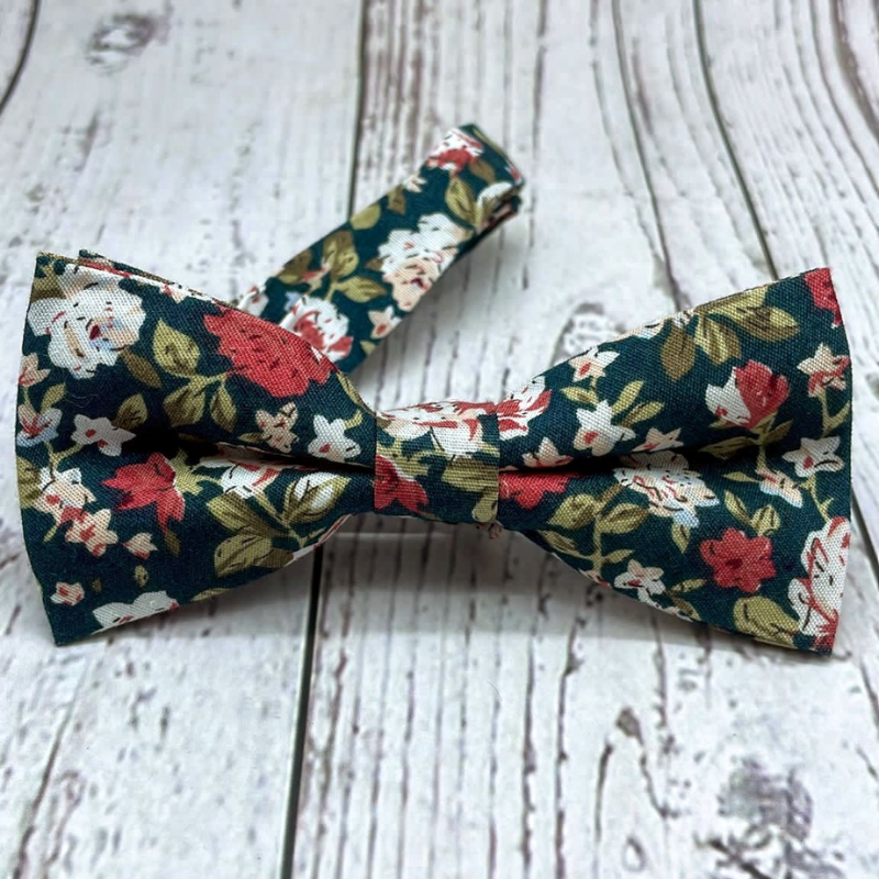 Nœud papillon Liberty vintage Eucalyptus enfant