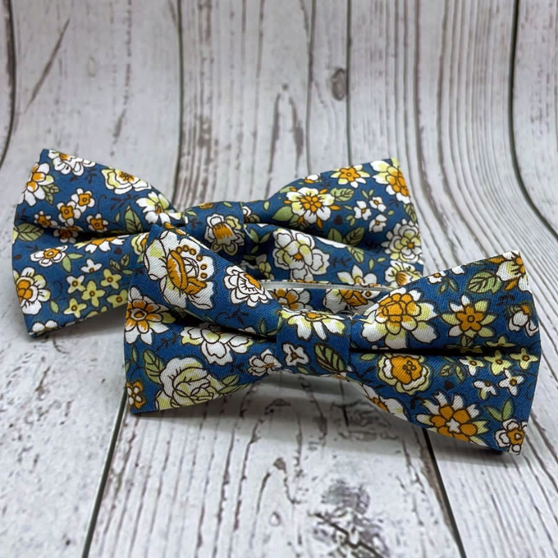 Nœuds papillon Liberty bleu jean