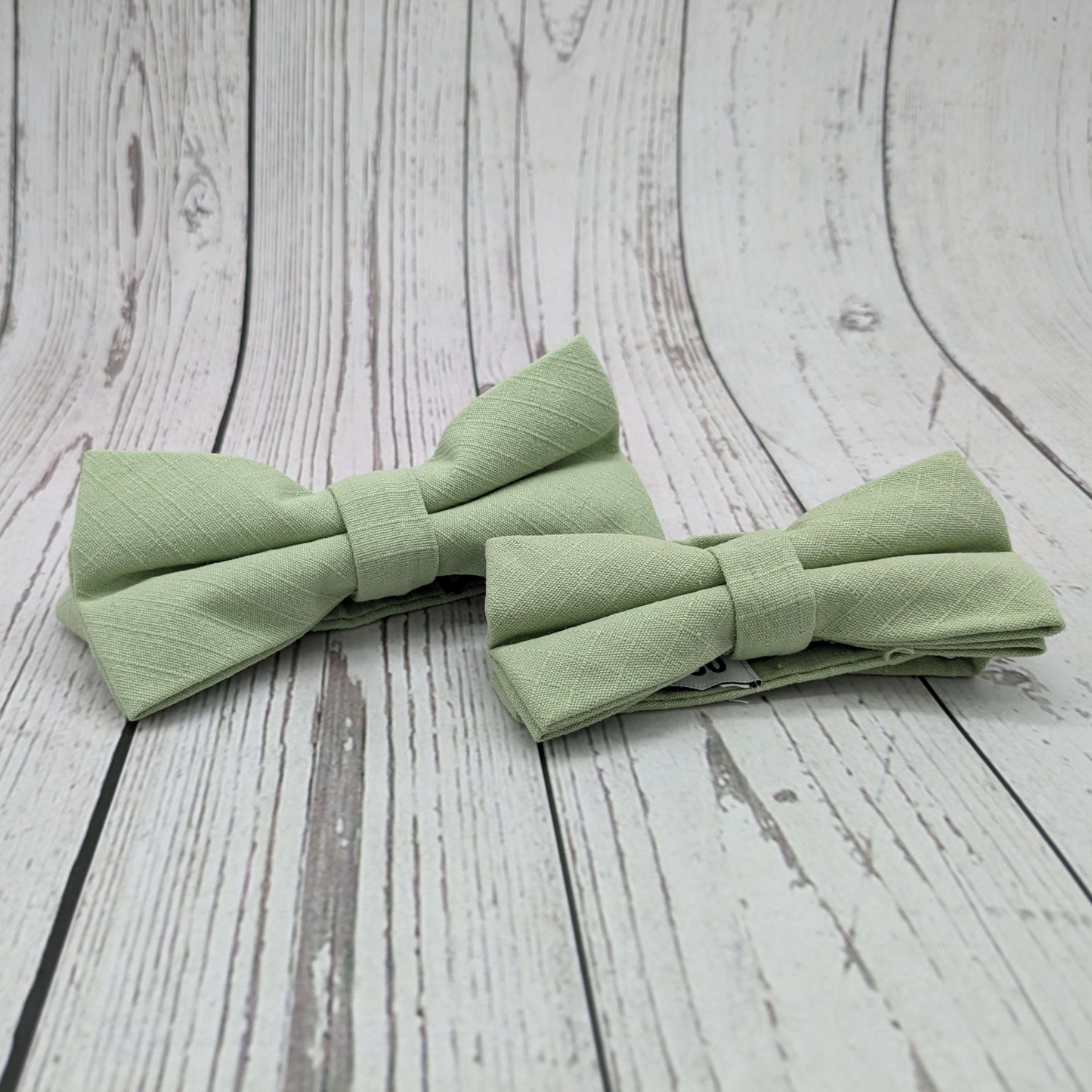 Noeud papillon assorti vert tilleur pour papa et fils