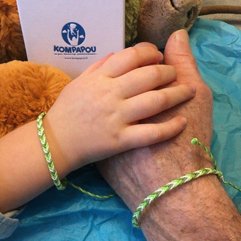 Duo de bracelets assortis papa et enfant - Kompapou