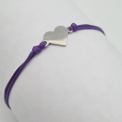 Bracelet cœur violet