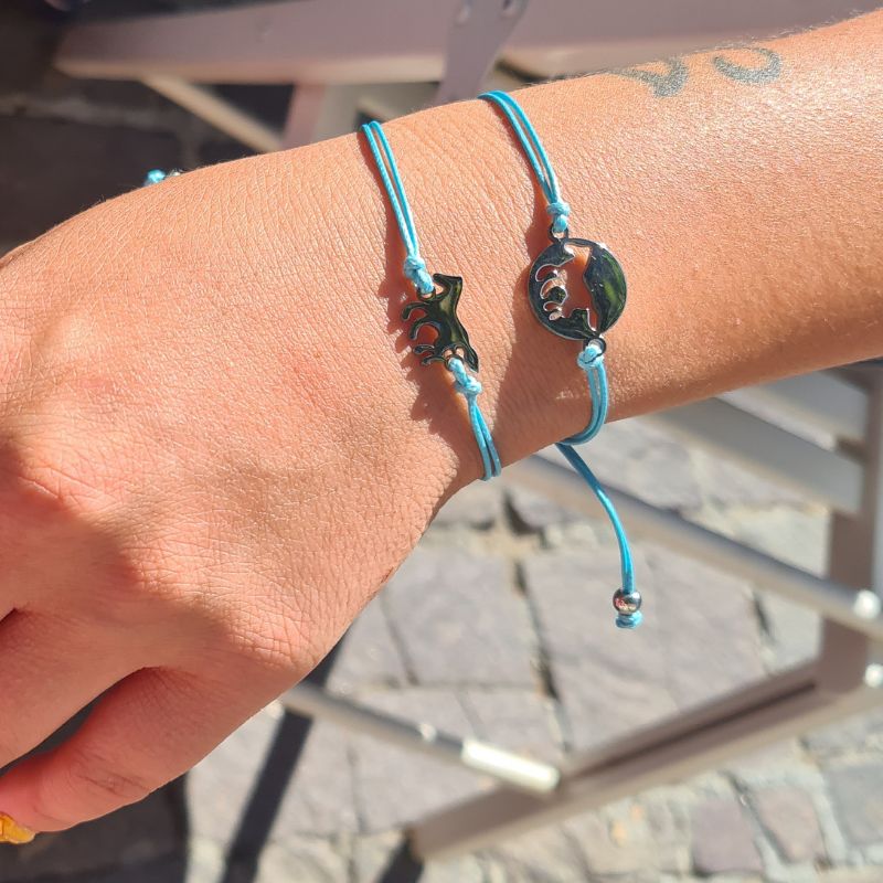 Bracelets assortis cheval bleu ciel pour les parents et les enfants