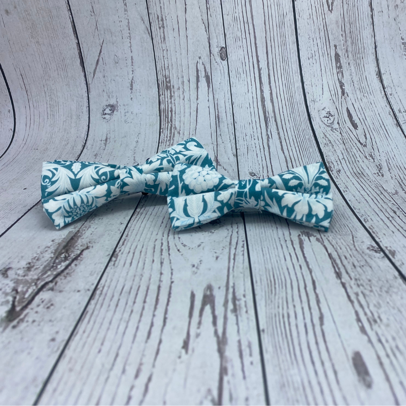 Noeuds papillons pour événements Assortis Père et Fils en Liberty Bleu Turquoise