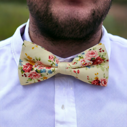 Noeud papillon à fleurs pour parent enfant