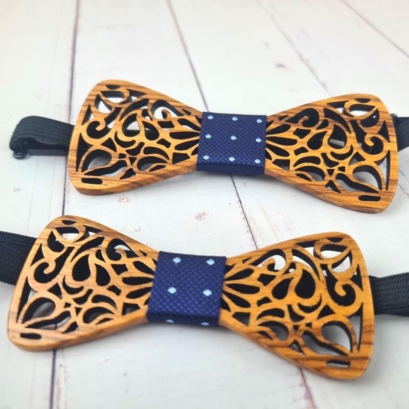 Nœuds papillon en bois assorti père et fils